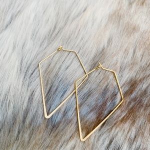 Trapezoid hoop earrings